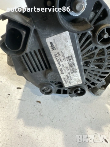 Алтернатор 120Ah за Fiat 500L, оригинален, за 1.3 M-Jet, модел 2013 г., код 51880175, снимка 3 - Части - 53163850