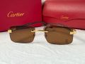 Cartier висок клас мъжки слънчеви очила с дървени дръжки, снимка 8