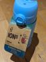 Детска бутилка за вода Ion8, стомана 400 мл, устойчива на течове, дизайн на акули, синьо, снимка 9