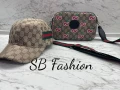 Gucci бежов комплект шапка и чанта, снимка 5