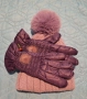 Нови лилави шапка и ръкавички, снимка 2