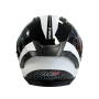 КАСКА ЗА МОТОР С ОЧИЛА, Размери S, M, L, XL - Черно/Бяло - 721435, снимка 6