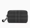 Чанта Burberry Muswell Check-print Zip Pouch in Faux Leather, снимка 1