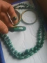 Гривни и гердан от Малахит, снимка 1
