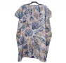 Лятна плажна туника от коприна, с артистични и морски десени, снимка 2