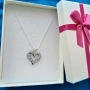 Сребърен ланец със сърце-3 различни модели. Всеки в кутия., снимка 1