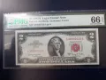 САЩ 2 долара от 1963 PMG 66 червен печат, снимка 1