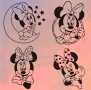 4 броя Мини Маус шаблон стенсил за декорация на торта кекс скрапбукинг дърво текстил , снимка 2