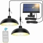 Двойни соларни LED лампи с дистанционно управление, снимка 6