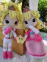 Принцеса Пийч Princess Peach Super Mario Bros/ Плетена кукла , снимка 1
