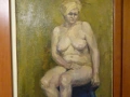 Авторска картина модел "Голо тяло" масло 70-те г, снимка 4