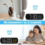 Електронен настолен LED часовник с термометър аларма постоянно светещ на ток USB за дома офиса нов, снимка 3