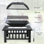 Барбекю 3в1 маса Fire Pit BBQ, ледарка, огнище за външна тераса скара, снимка 7