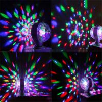 Диско LED лампа, въртяща се крушка - автоматично въртене с кристални топки, снимка 9 - Лед осветление - 45838052