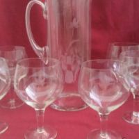 Чаши с кана  за вино ръчно гравиран , снимка 4 - Антикварни и старинни предмети - 19064434