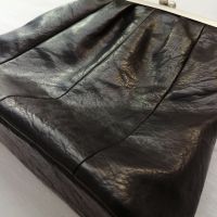 Orient Express винтидж дамска кожена чанта за рамо в черен цвят, снимка 6 - Чанти - 45270551