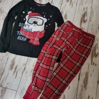 Коледна пижама и блуза подарък 140 см., снимка 4 - Детски Блузи и туники - 45701804