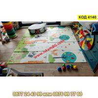 Сгъваемо детско килимче за игра, топлоизолиращо 180x200x1cm - модел Горски рай + Трафик - КОД 4140, снимка 6 - Други - 45509618