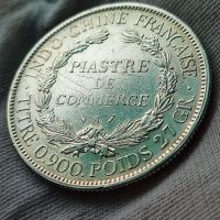 1 Пиастър 1895 г. Френски Индо-Китай (сребро), снимка 2 - Нумизматика и бонистика - 45325101