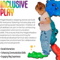 MagicMeadow Крокодилски стъпала 6 броя, игра за деца с аутизъм за баланс и координация, снимка 4 - Образователни игри - 45497033
