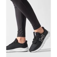 МЪЖКИ МАРАТОНКИ UNDER ARMOUR CHARGED PURSUIT 3 BIG LOGO RUNNING SHOES BLACK/WHITE (002), снимка 5 - Маратонки - 45761801