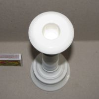 Свещник фаянсов 22 см бяла глазирана керамика, отличен, снимка 4 - Декорация за дома - 45304513