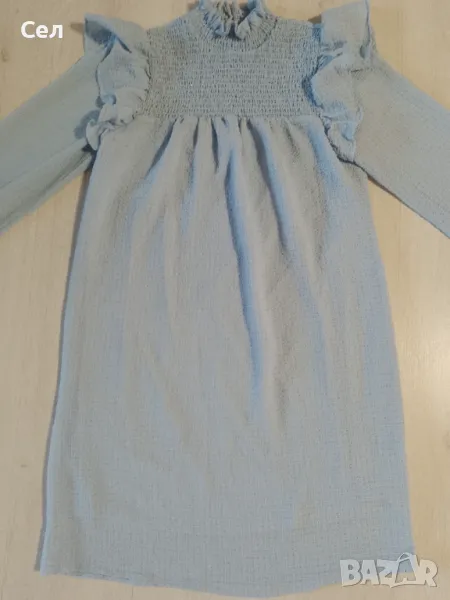 Светли синя рокля С, снимка 1