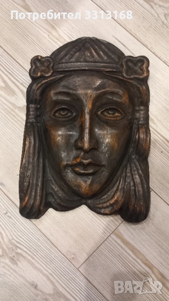 Дърворезба мома девица , снимка 1