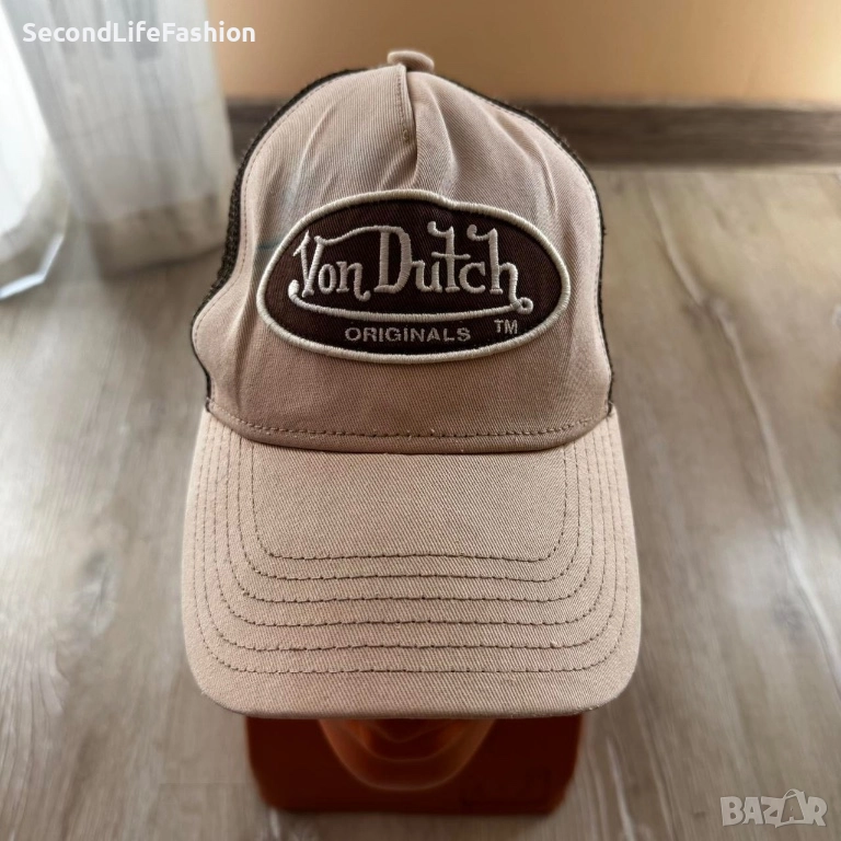 Винтидж бейзболна шапка Von Dutch с мрежесто лого на Trucker Snapback за възрастни регулируема, снимка 1
