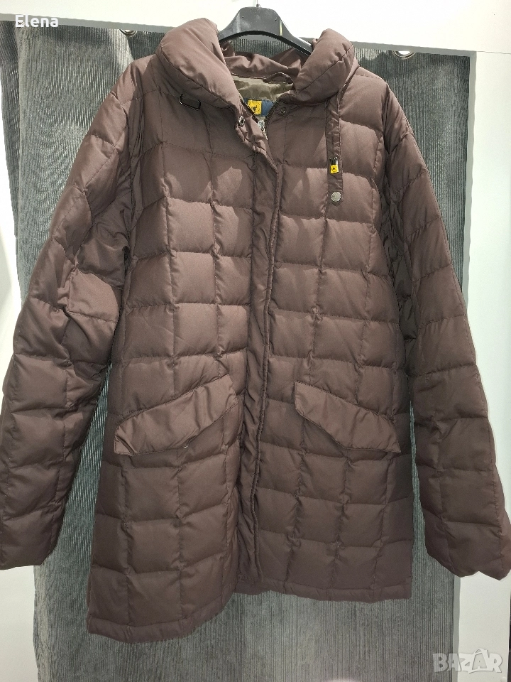 Дамско кафяво яке с гъши пух, снимка 1