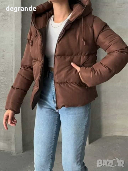 Къси спортни дамски якета цена 40лв Кафяво Зелено Бежаво , снимка 1