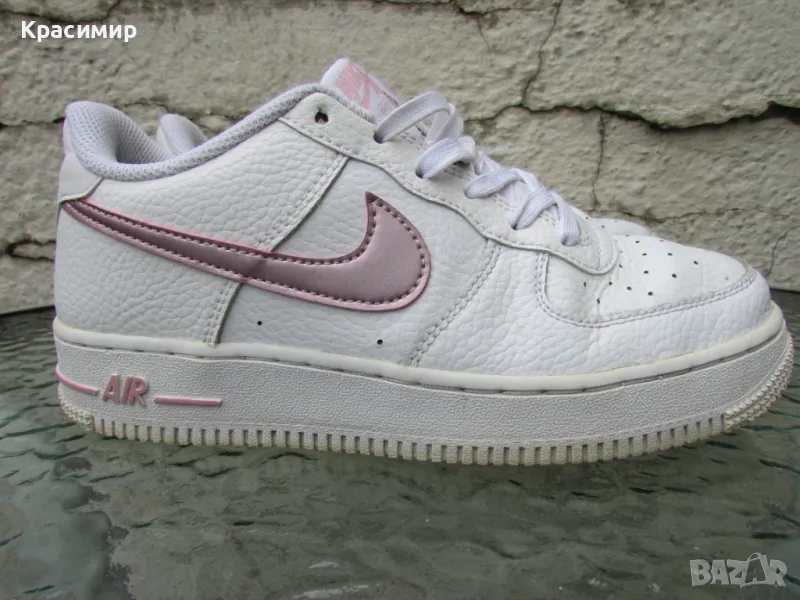 Дамски маратонки Nike Air Force 1 Low 'White Pink Glaze' GS, снимка 1