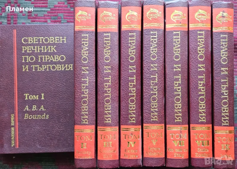Световен речник по право и търговия. Том 1-9 (липсва том 6), снимка 1