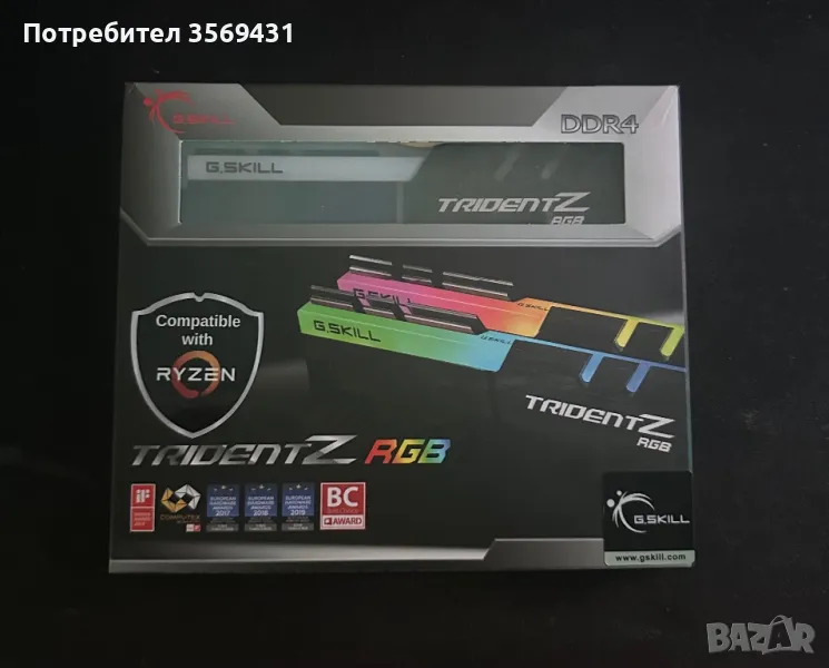 G.Skill Trident-z RGB 2x8 3000mhz, снимка 1