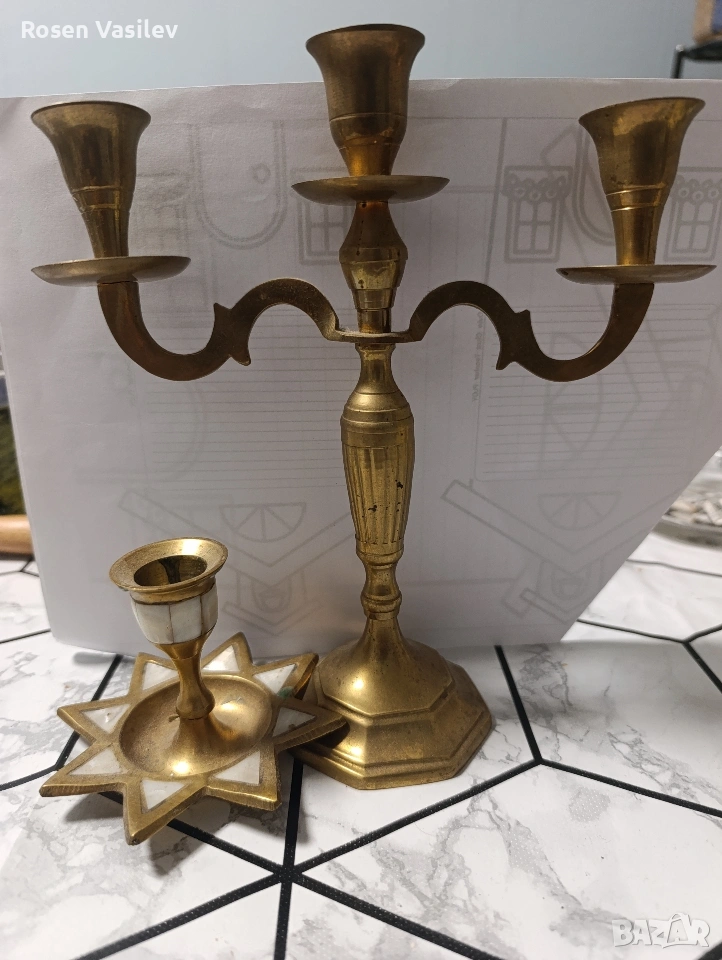 Свещници чаши и захарница, снимка 1