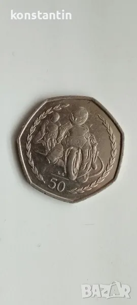 ОСТРОВ МАН ПОЛОВИН ЛИРА 1974, снимка 1