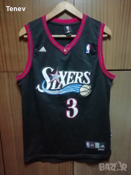 Philadelphia 76ers Sixers Iverson #3 Adidas оригинален потник Jersey Swingman +2 NBA баскетболен, снимка 1