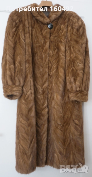 дамско дълго кожено палто, снимка 1
