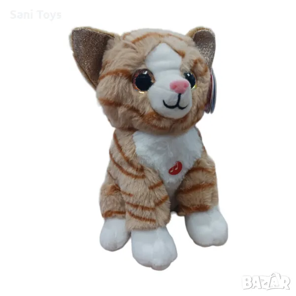 Плюшено Коте със звук, 20 см, снимка 1