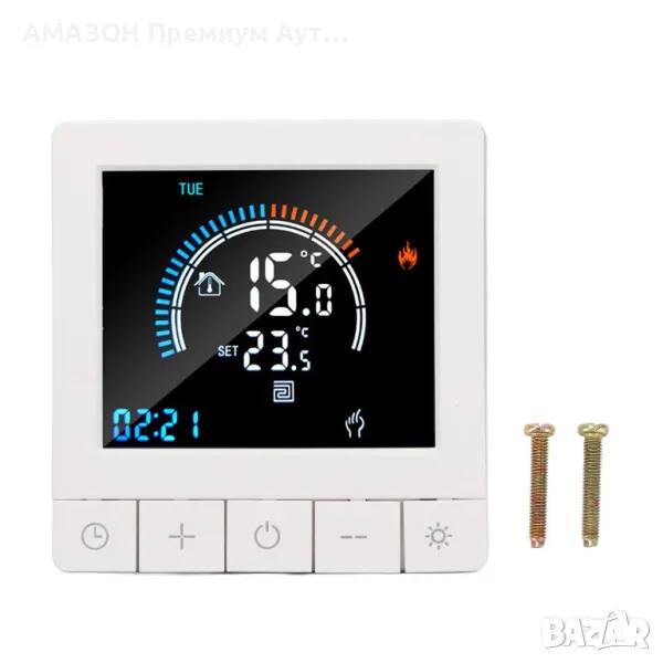 Цифров WiFi програмируем термостат за контрол на подово отопление Generic K5RH3A 4500W/LCD дисплей, снимка 1