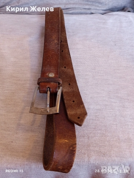 Винтидж кожен колан стар здрав за КОЛЕКЦИЯ ДЕКОРАЦИЯ 49431, снимка 1
