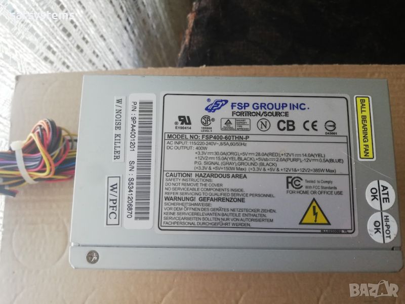 Компютърно захранване 400W Fortron FSP400-60THN-P 120mm FAN, снимка 1