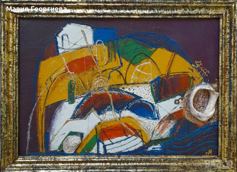 картини  2 бр./ масло, платно, с рамка от дърво влизаща в цената , снимка 1