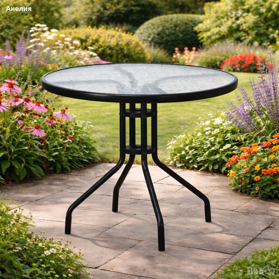 Минимализъм и стабилност в едно – стилна масичка за кафе на открито, снимка 1