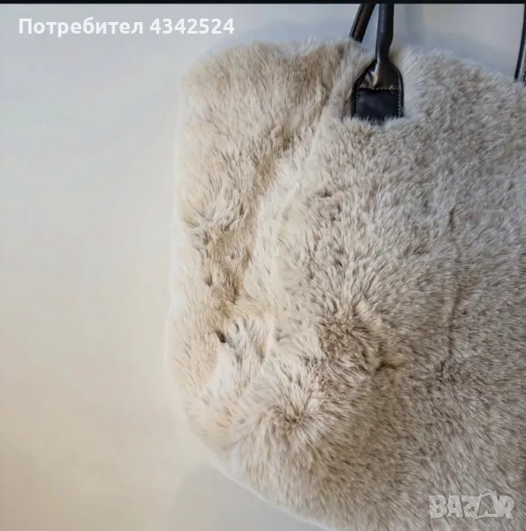 JANINA fluffy cream bag , снимка 1