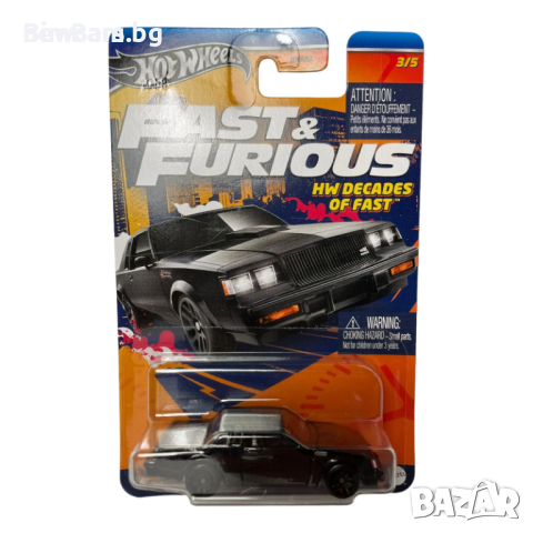 Колекционерска количкаHot Wheels Fast & Furious BUICK GRAND NATIONAL, снимка 1