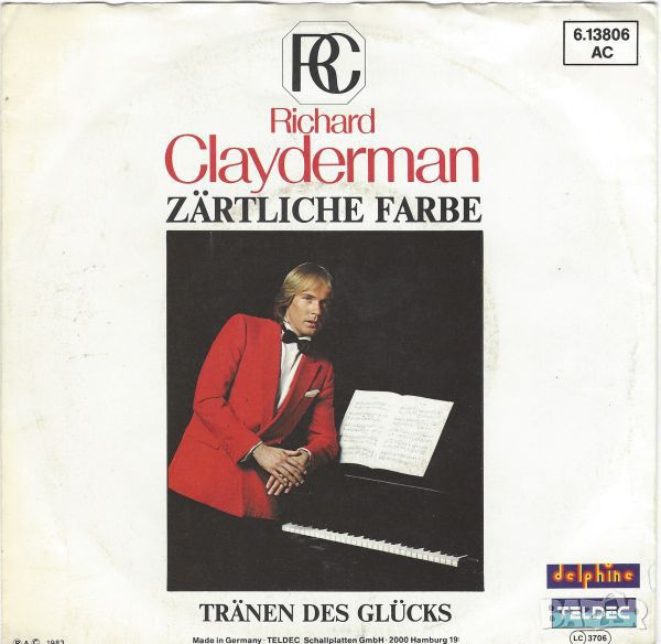 Грамофонни плочи Richard Clayderman – Zärtliche Farbe 7" сингъл, снимка 1
