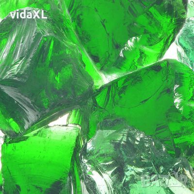 vidaXL Стъклени камъни за габион, зелени, 60-120 мм, 25 кг（SKU:142315, снимка 1