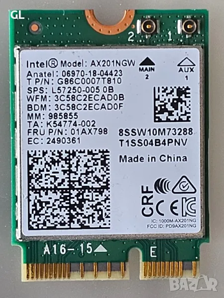  Intel AX201 Bluetooth 5.0 Wifi 2.4Ghz/5Ghz , снимка 1