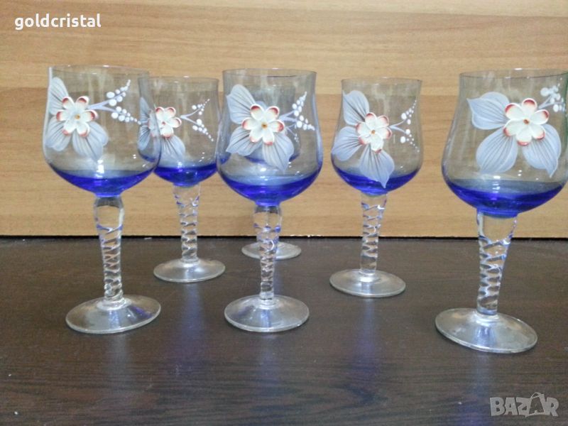 Ретро стъклени чаши Бохемия , снимка 1